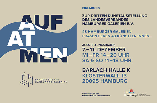 Einladung zur dritten Kunstausstellung des Landesverbandes Hamburger Galerien e.V.